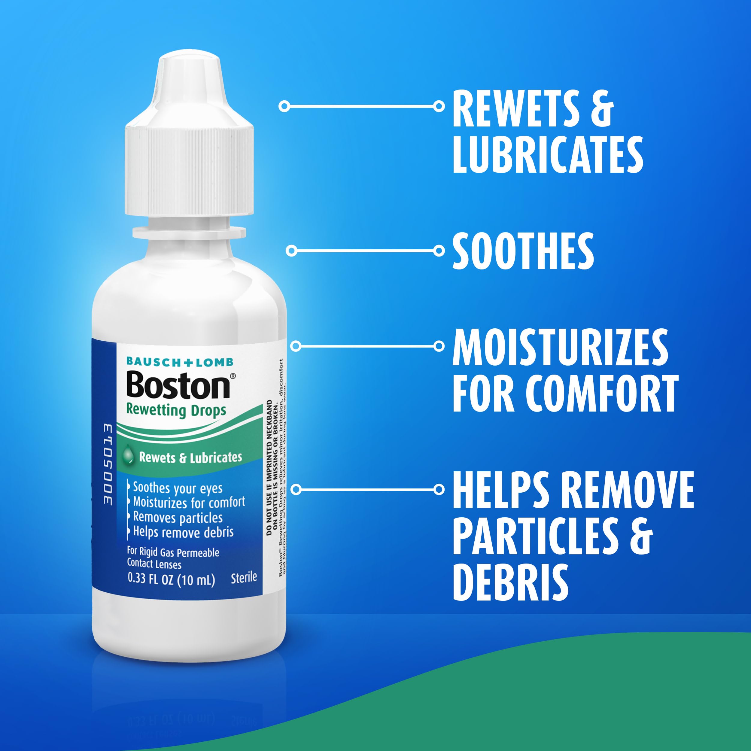 Boston gota en lente RGP para hidratación y comodidad ocular
