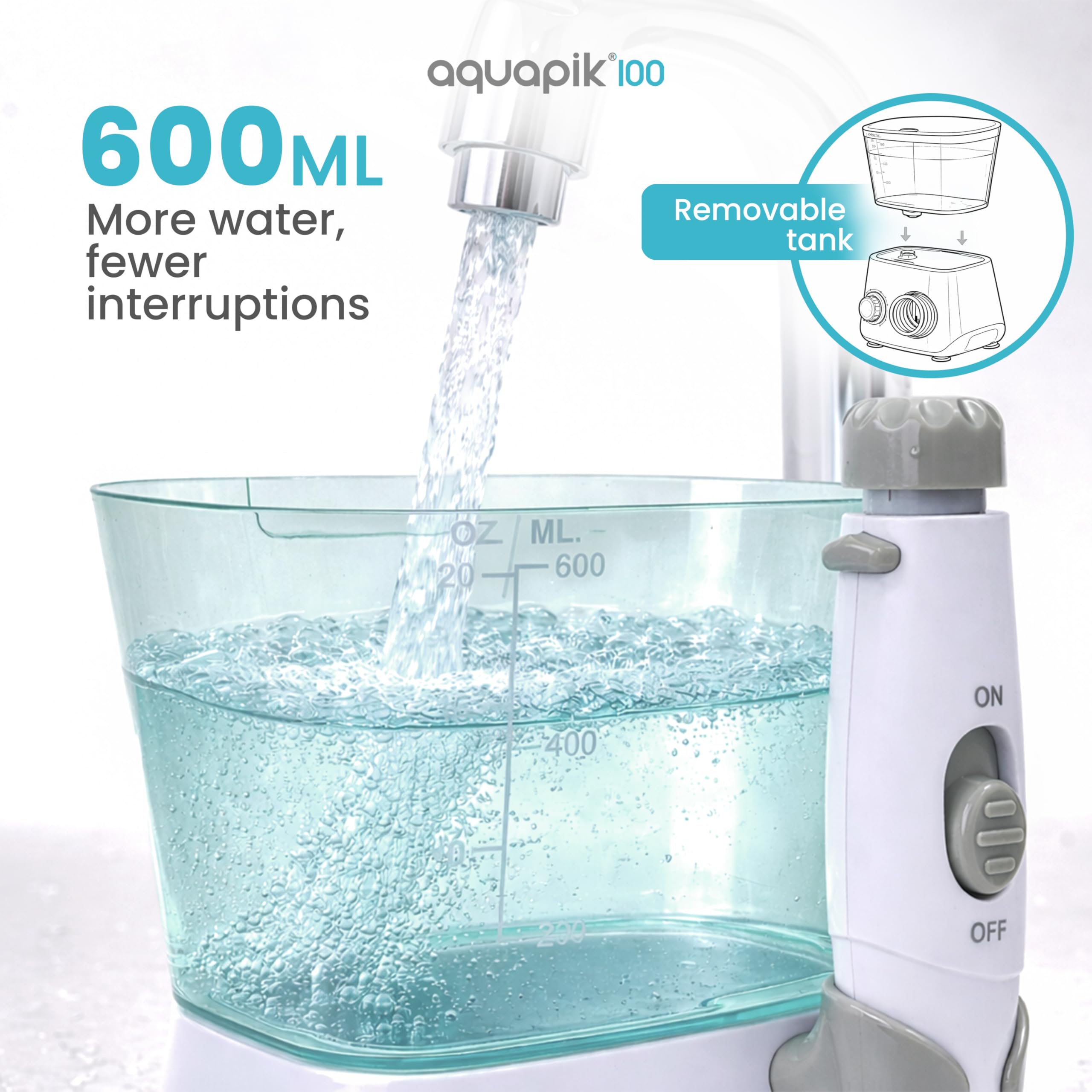 Bostontech Aquapik 100 boquilla tipo cepillo, limpieza profunda de superficies