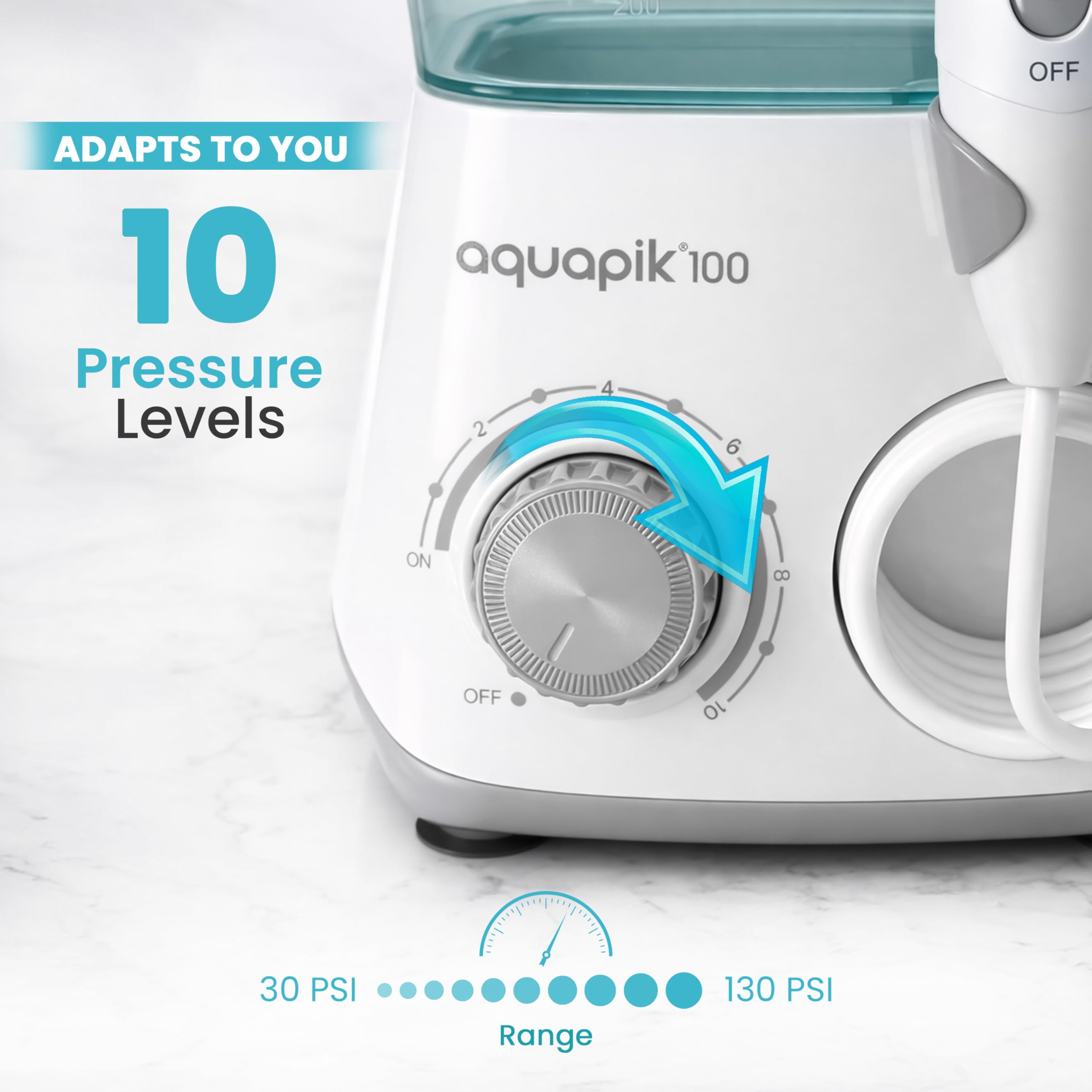 Bostontech Aquapik 100 mango con control de agua, pausa rápida y cómodo