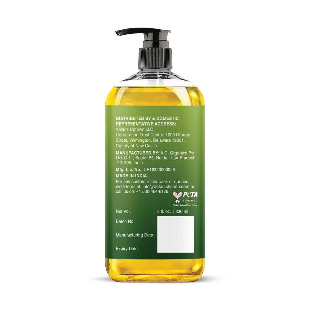 Botanic Hearth etiqueta informativa con instrucciones y beneficios