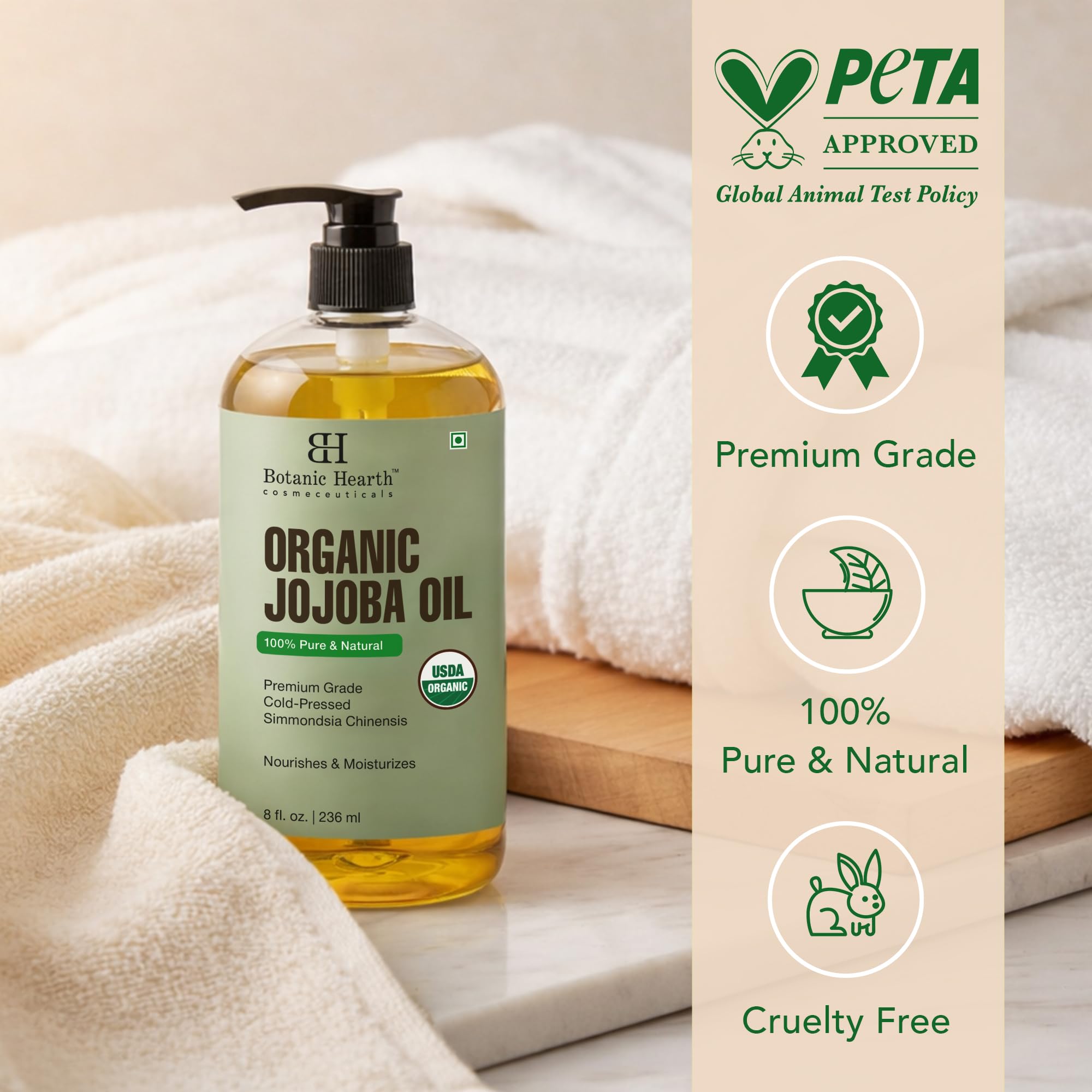 Botanic Hearth aplicando aceite en puntas de cabello para brillo y control del frizz