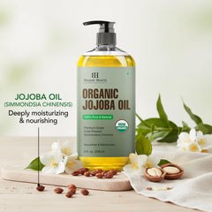 Botanic Hearth aceite en mano para comparar el tamaño y la cantidad perfecta