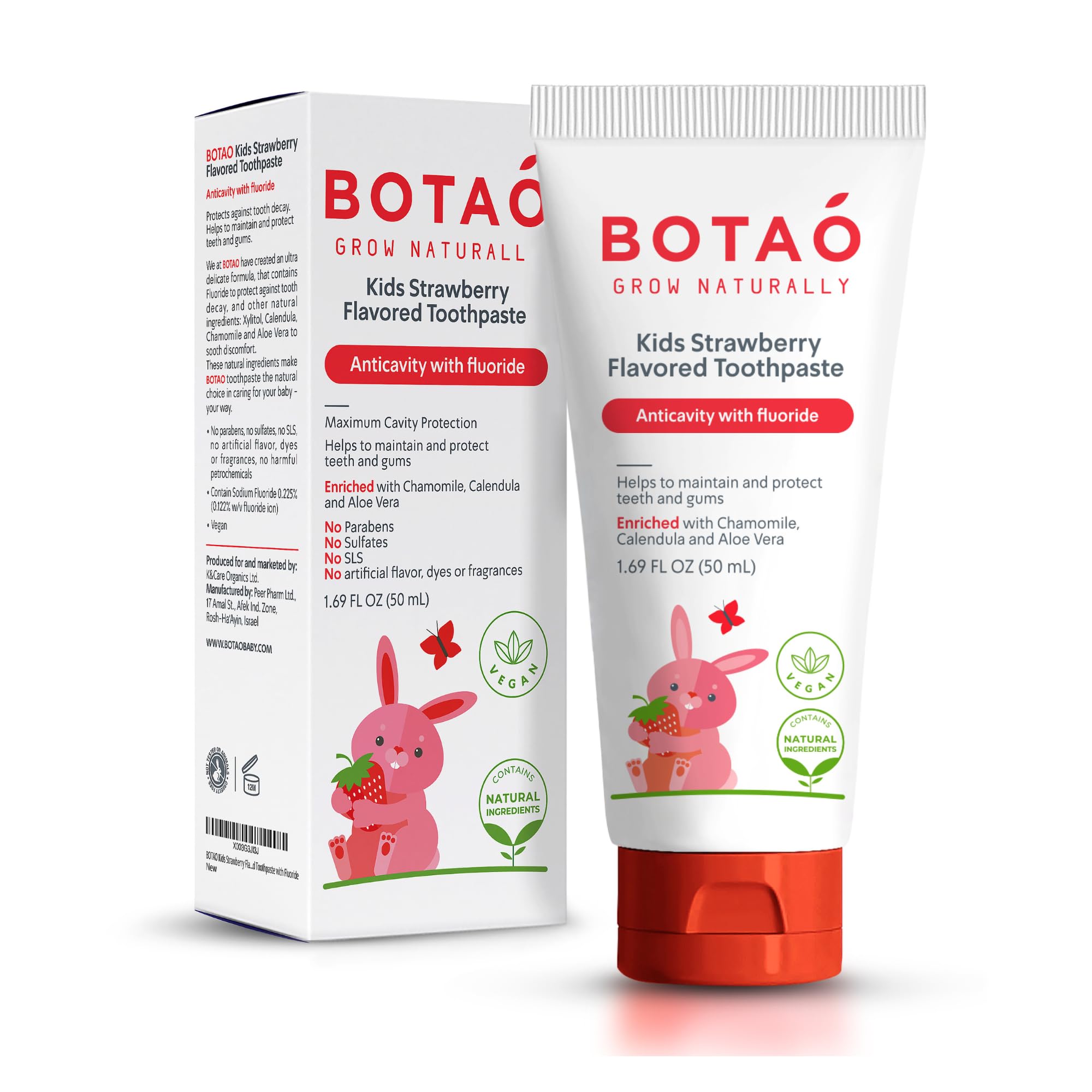 BOTAO frente del envase mostrando diseño infantil y beneficios