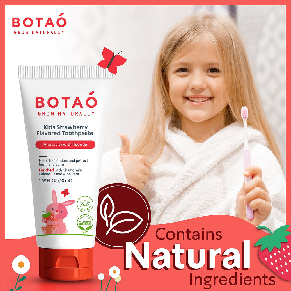 BOTAO pasta en cepillo infantil con sabor fresa, fomenta aceptación