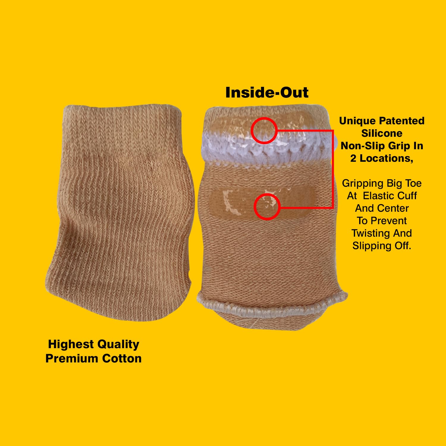 BOUNCEBACK protector puesto en el dedo gordo, protección en casa
