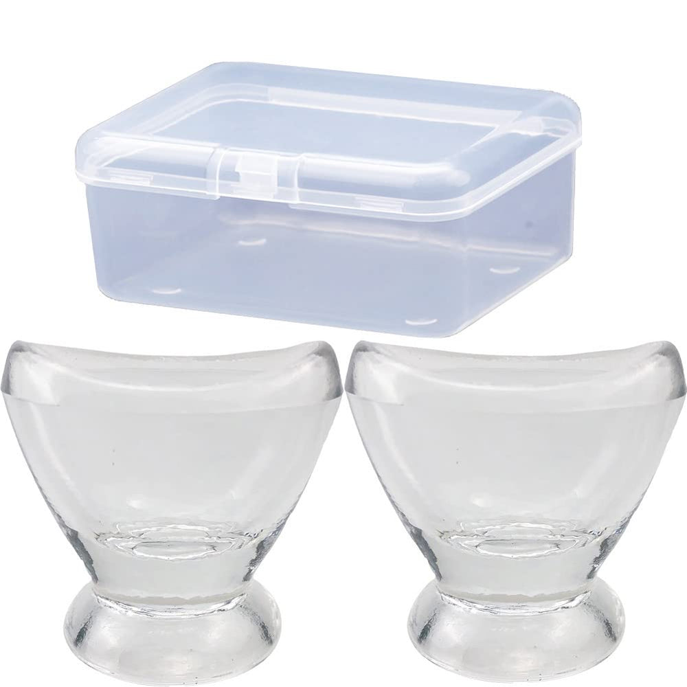 Boyizupha copa frontal mostrando forma y sellado para enjuagar ojos con seguridad