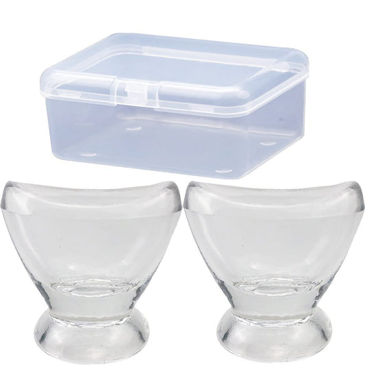 Boyizupha copa frontal mostrando forma y sellado para enjuagar ojos con seguridad