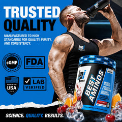 BPI Sports producto en gimnasio con atleta hidratándose tras entrenamiento
