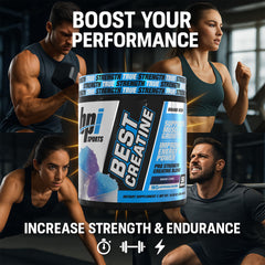 BPI Sports Best Creatine envase abierto que asegura conservación óptima