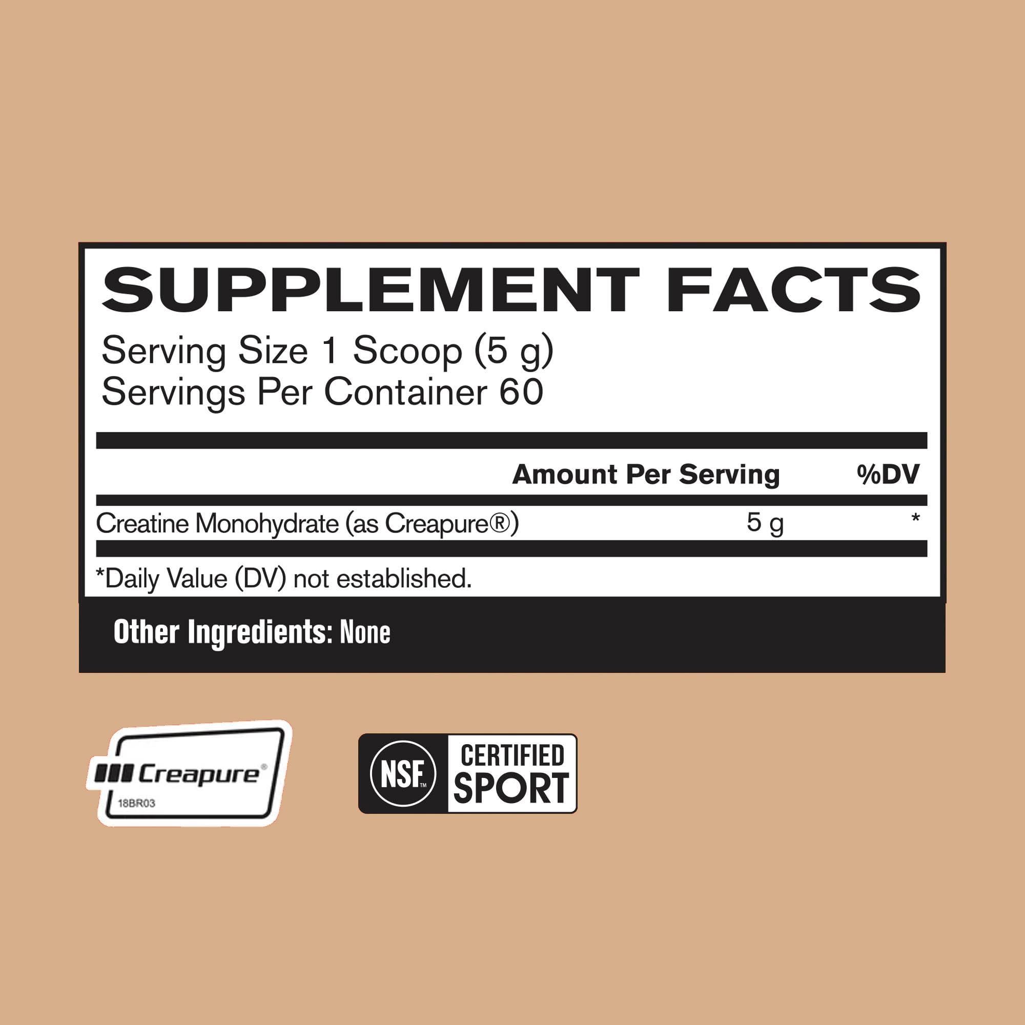 BARE PERFORMANCE NUTRITION polvo Creapure textura fina, fácil disolución para mezclas