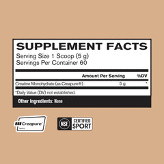 BARE PERFORMANCE NUTRITION polvo Creapure textura fina, fácil disolución para mezclas