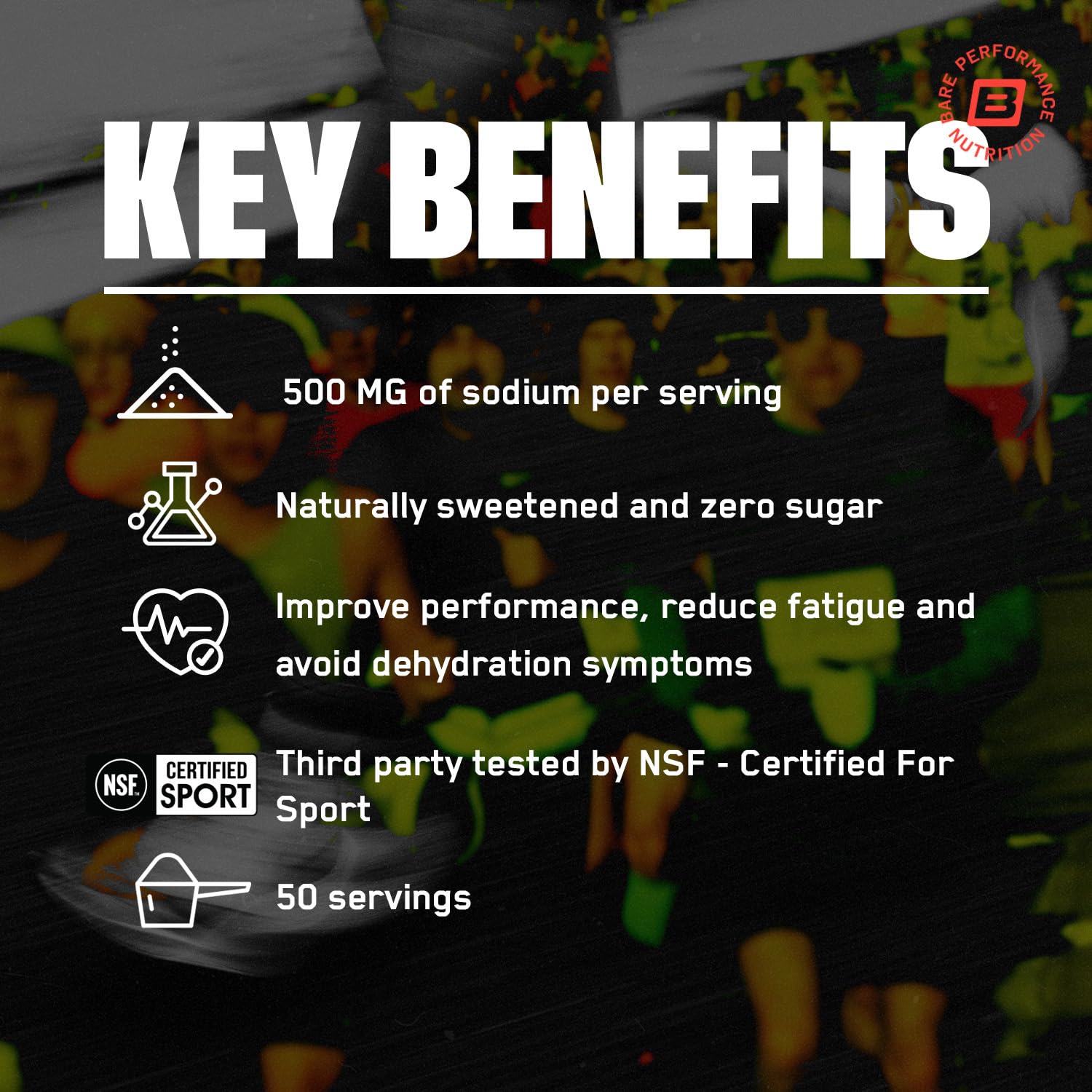 BARE PERFORMANCE NUTRITION bebida preparada en vaso con sabor mango refrescante