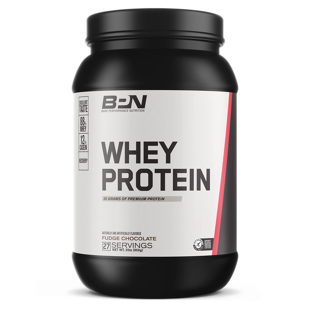 BARE PERFORMANCE NUTRITION bote frontal mostrando etiqueta y beneficios