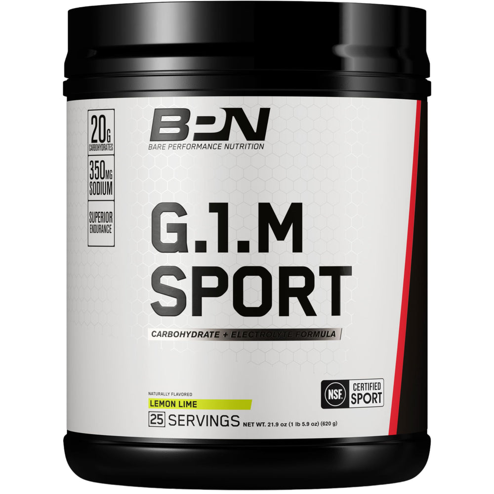 BARE PERFORMANCE NUTRITION envase frontal que muestra el producto y beneficio de energía