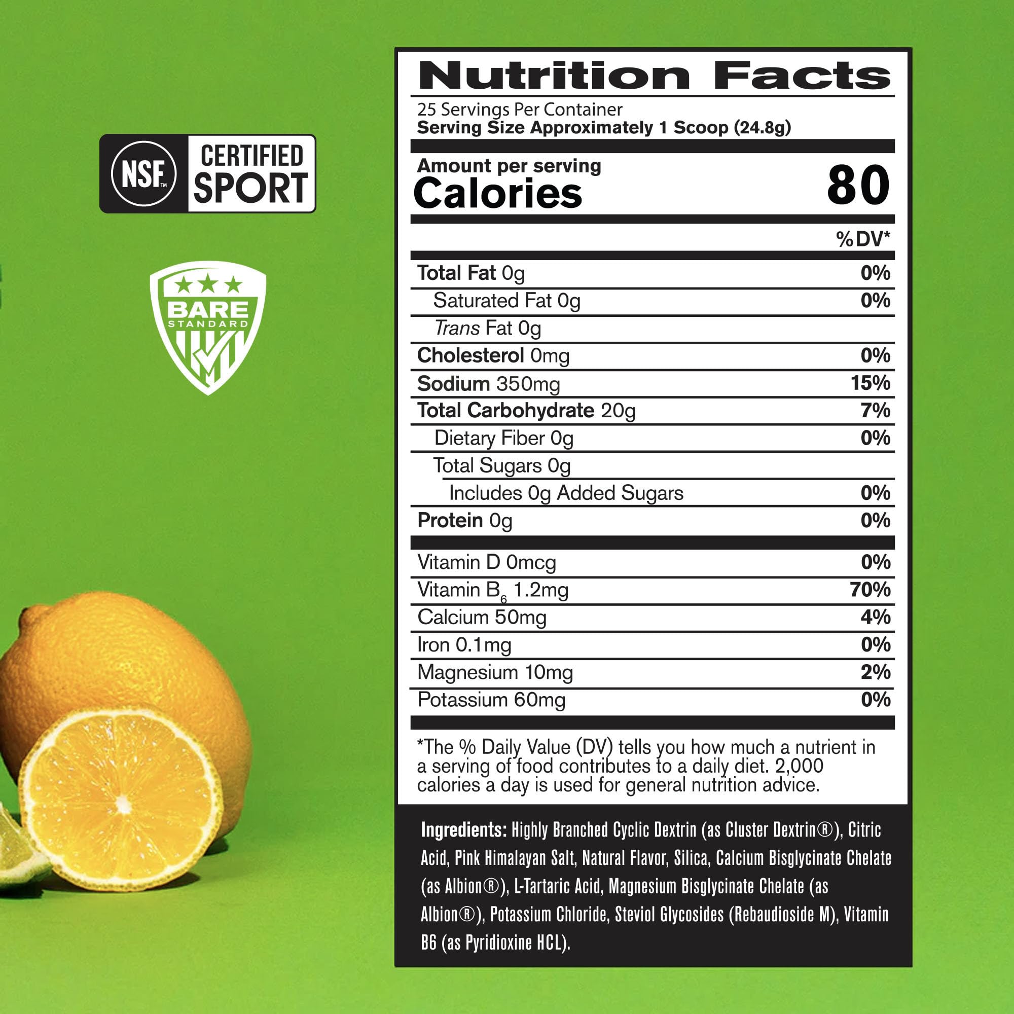 BARE PERFORMANCE NUTRITION polvo en detalle con textura fina para mezcla rápida
