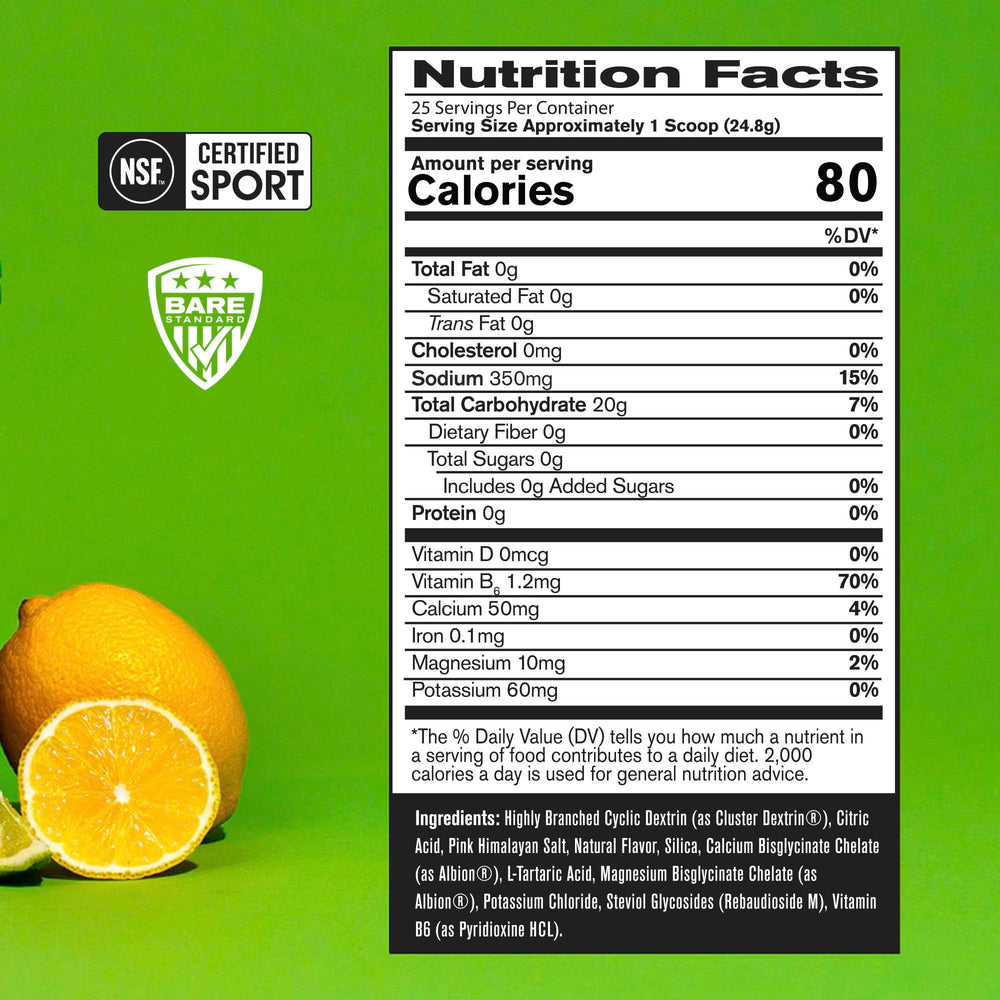 BARE PERFORMANCE NUTRITION polvo en detalle con textura fina para mezcla rápida