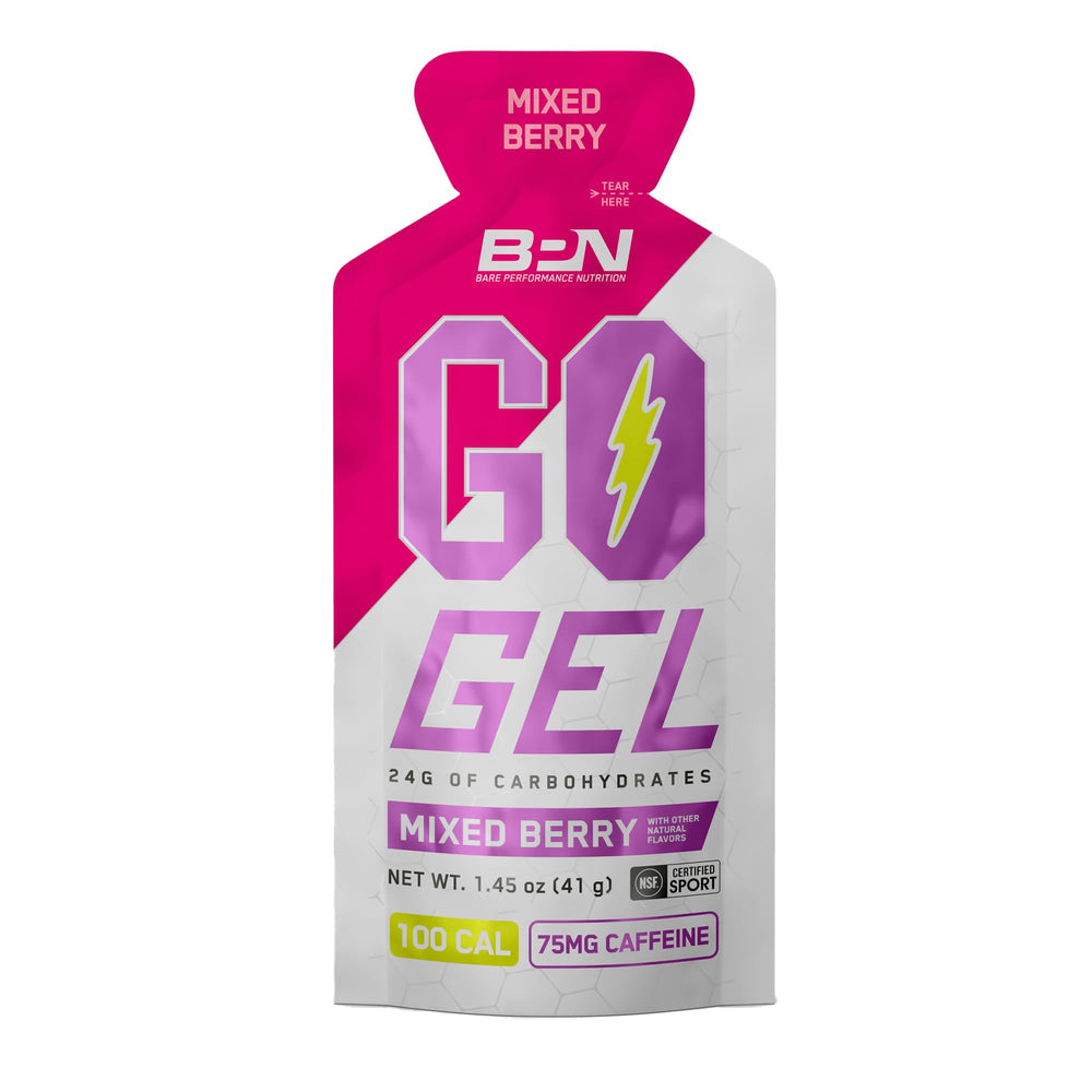 BPN Go Gel Endurance caja con diez sobres lista para entrenamiento prolongado