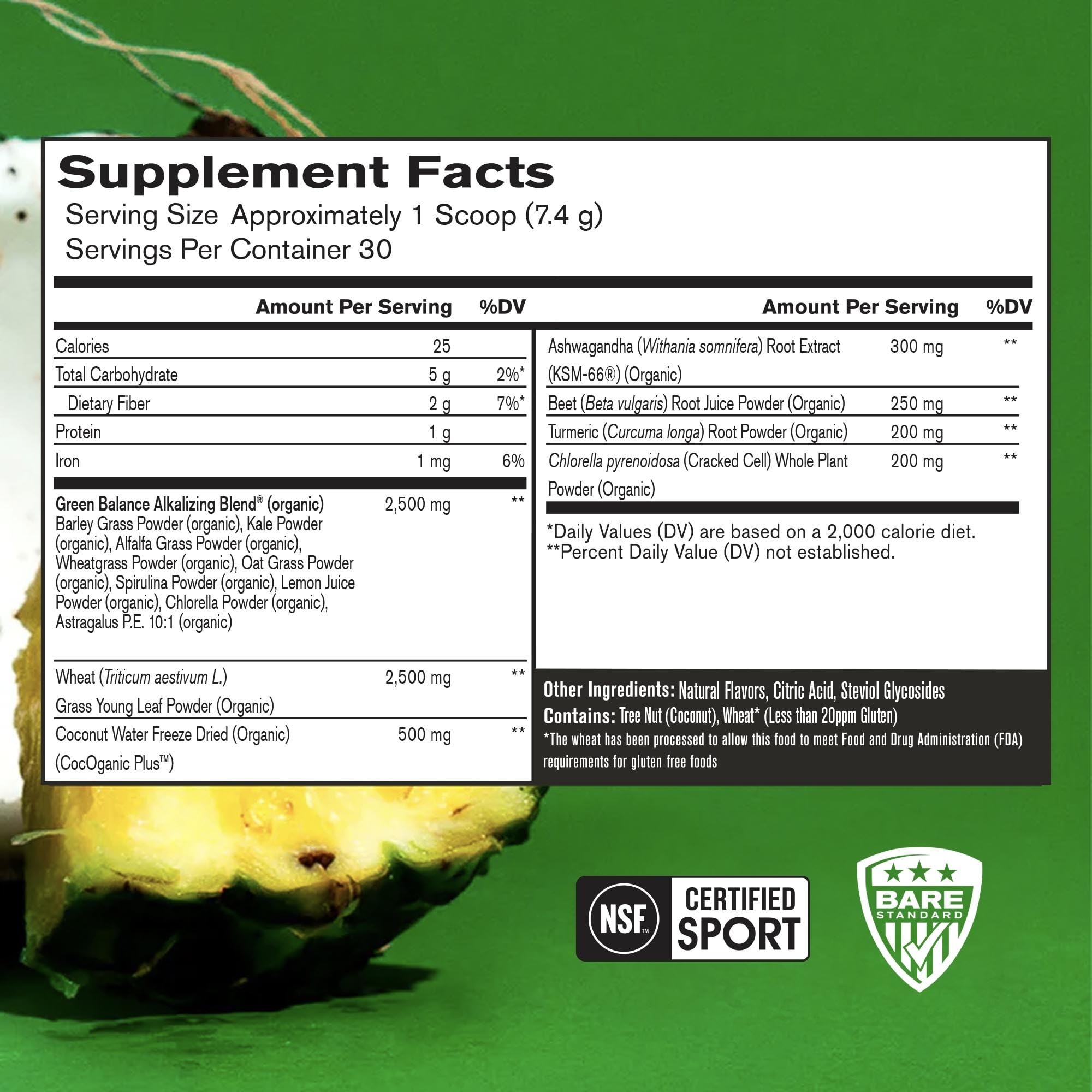 BARE PERFORMANCE NUTRITION polvo textura cercana que destaca mezcla fina