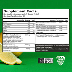 BARE PERFORMANCE NUTRITION textura del polvo Strong Greens, mezcla fina para disolución rápida