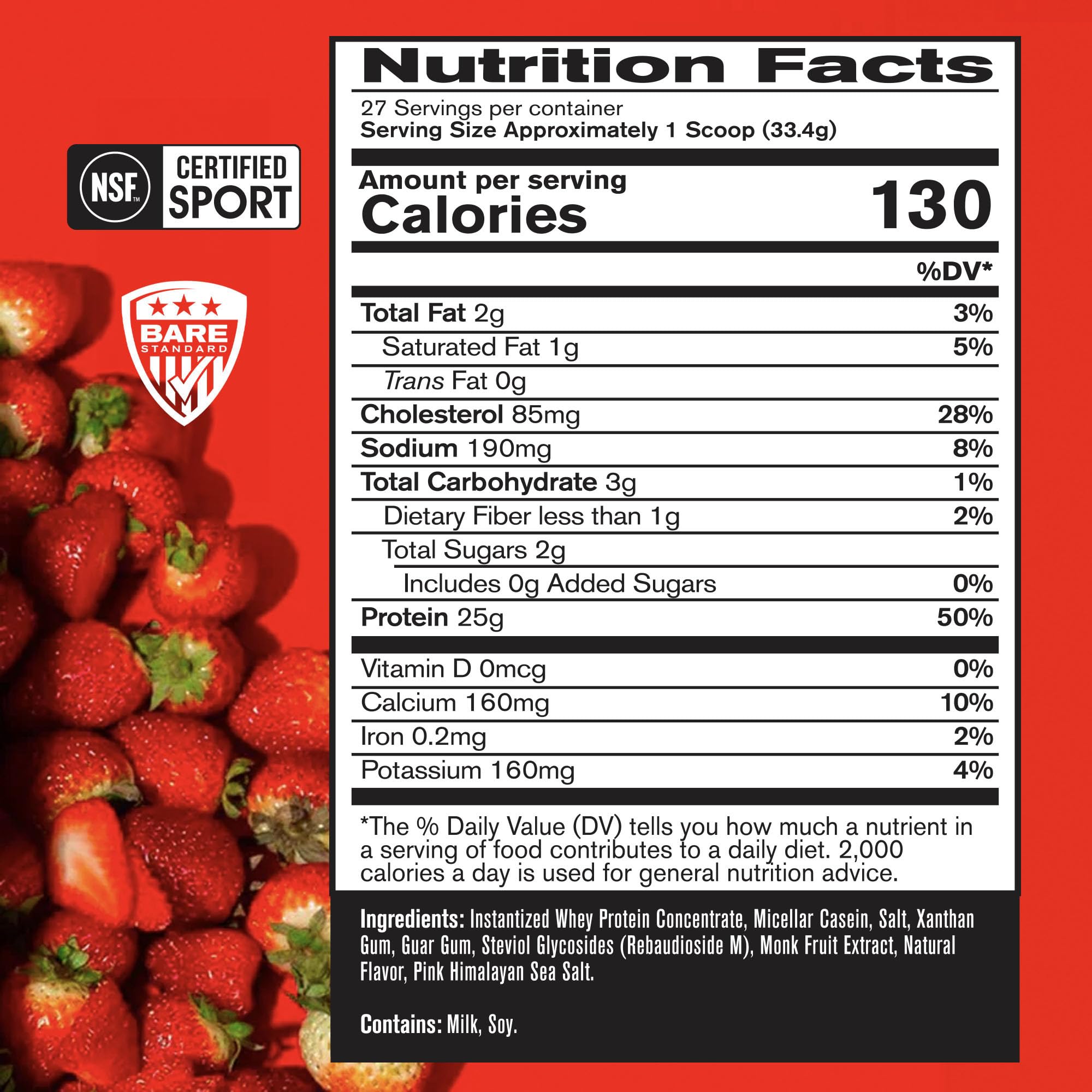 BARE PERFORMANCE NUTRITION polvo textura cercana que muestra finura y mezcla sin grumos