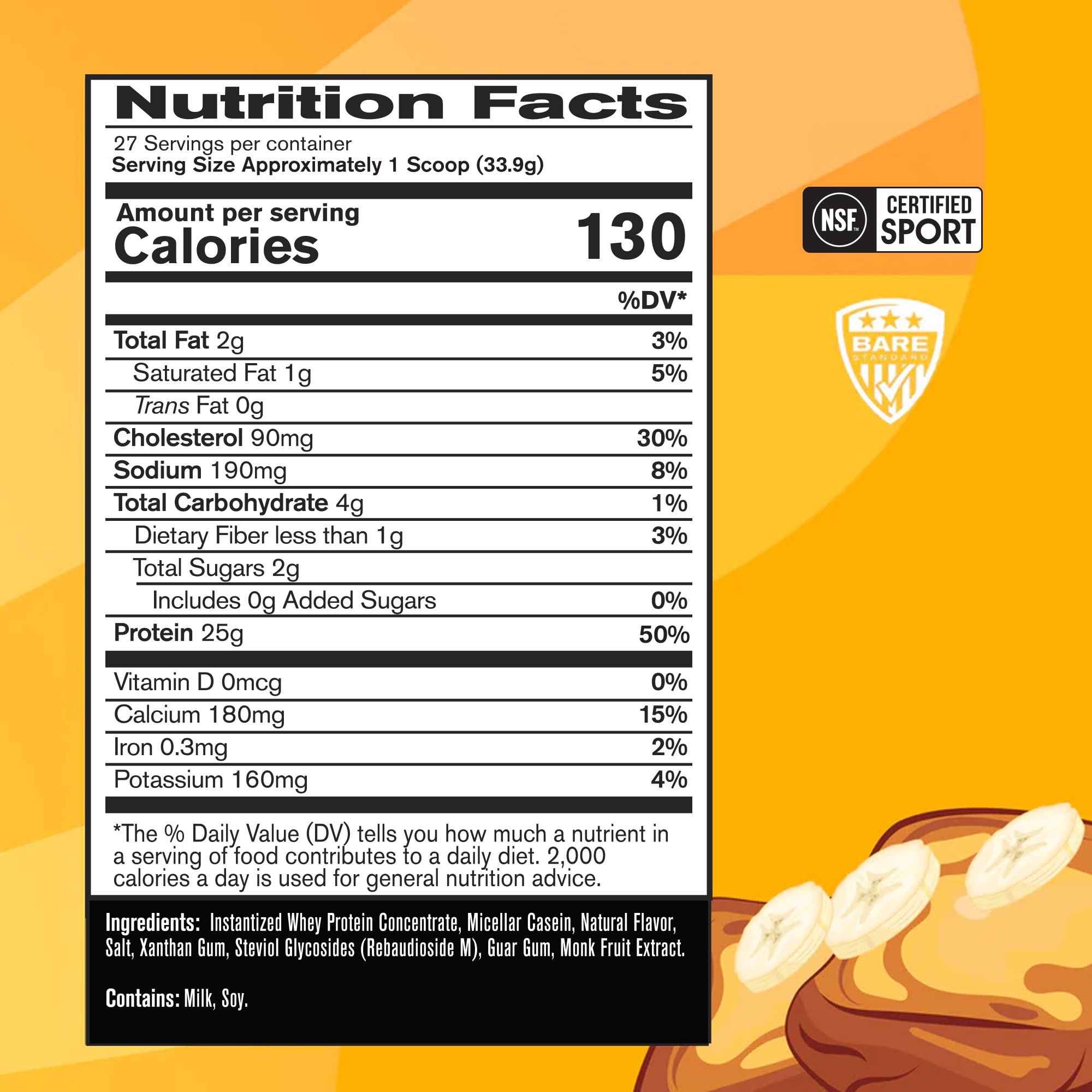 BARE PERFORMANCE NUTRITION textura del polvo cerca, mezcla fácil y sin grumos