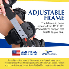 Brace Direct Breg T Scope Premier embalaje e instrucciones con accesorios incluidos