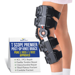 Brace Direct Breg T Scope Premier vista frontal con ajuste completo y soporte estable