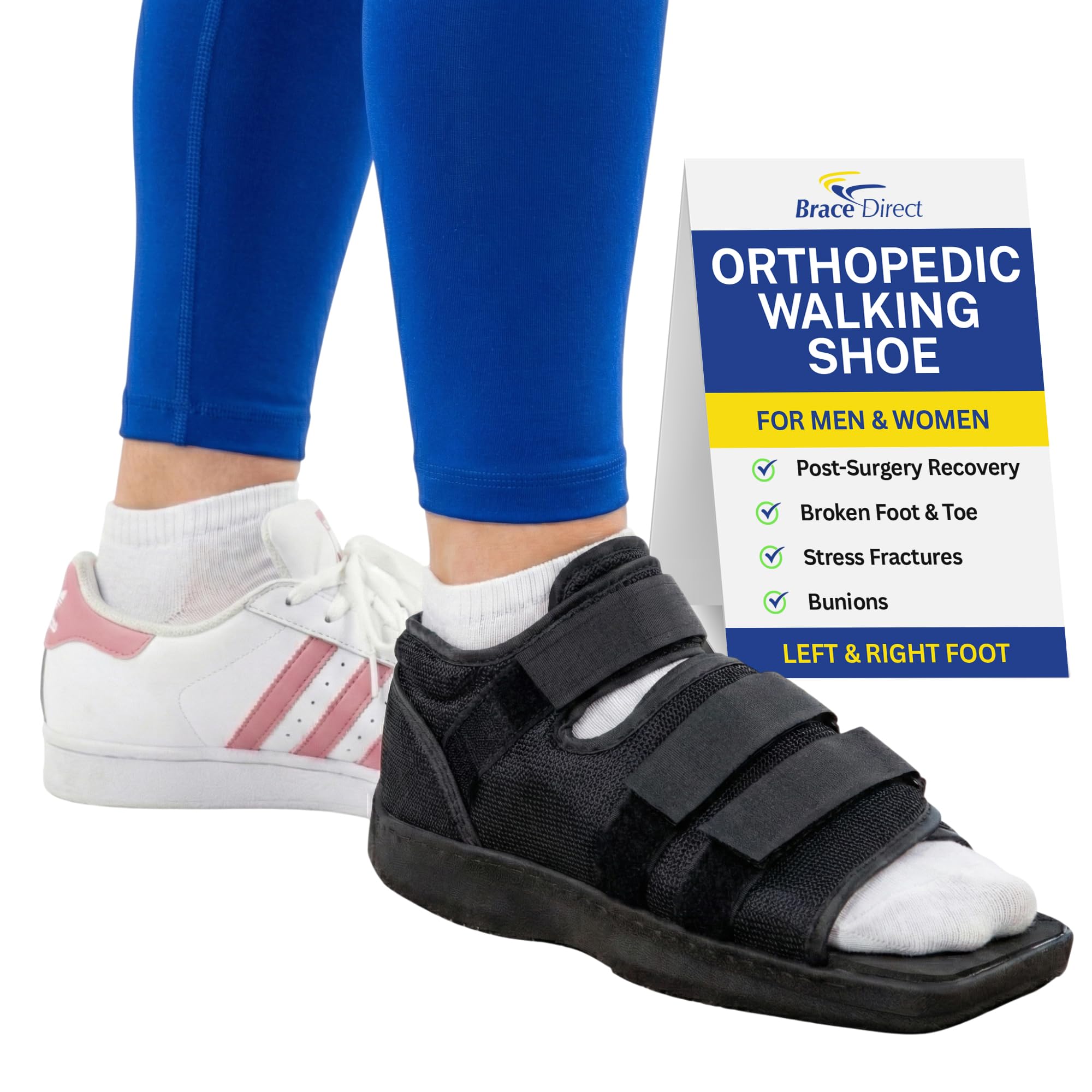 Brace Direct zapato frontal mostrando protección y estabilidad