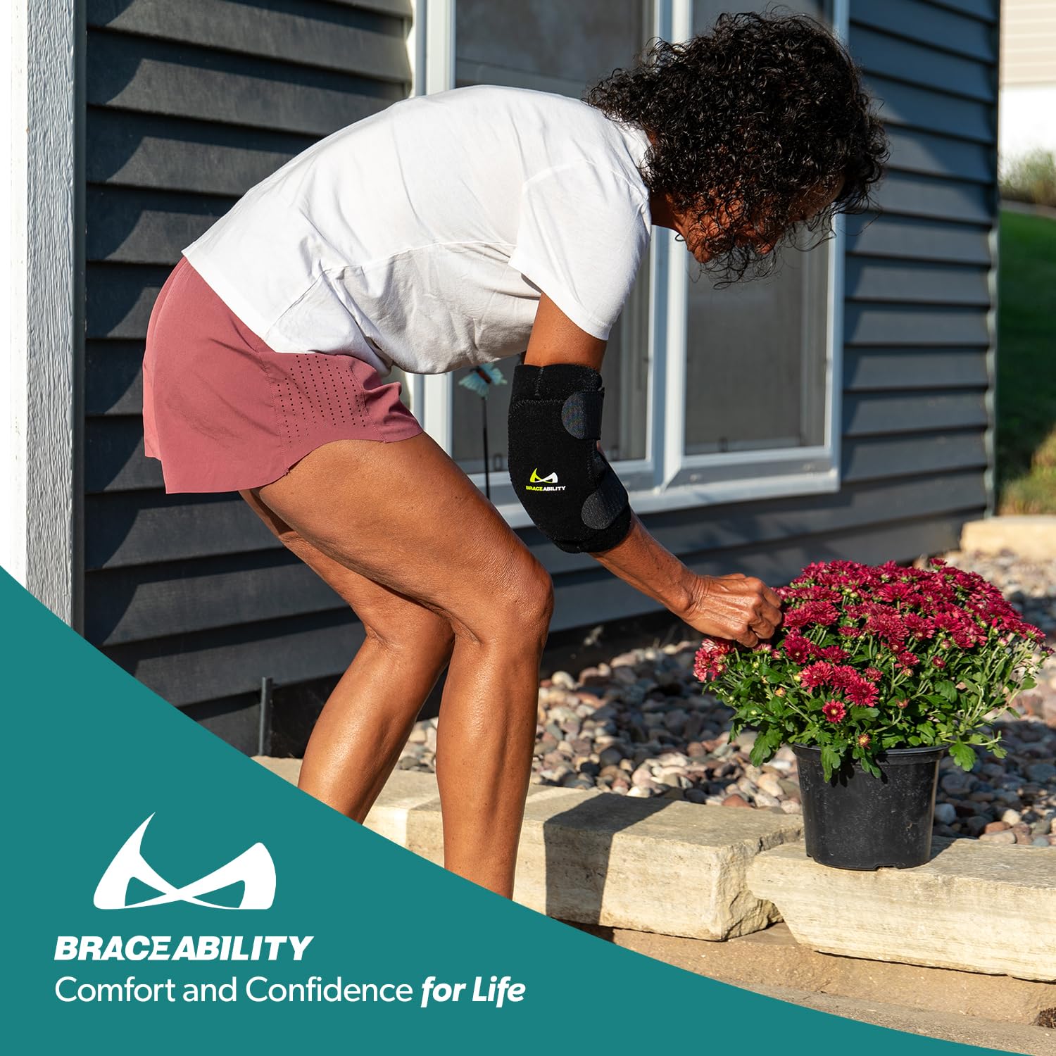 BraceAbility en ambiente deportivo mostrando protección durante ejercicio