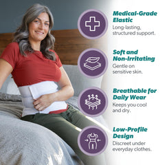 BraceAbility cierre frontal tipo velcro para ajuste rápido y compresión segura