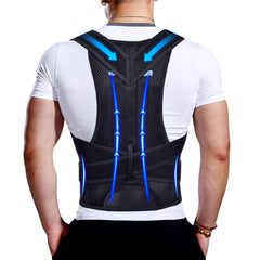 BraceTop vista frontal del corrector mostrando cierre y formato, soporte cómodo