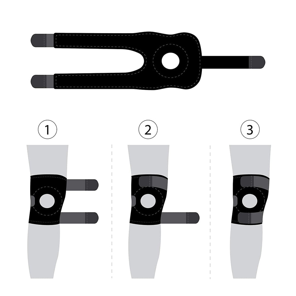 Rodillera Bracoo KS10 empaquetada y lista para desempaquetar con instrucciones