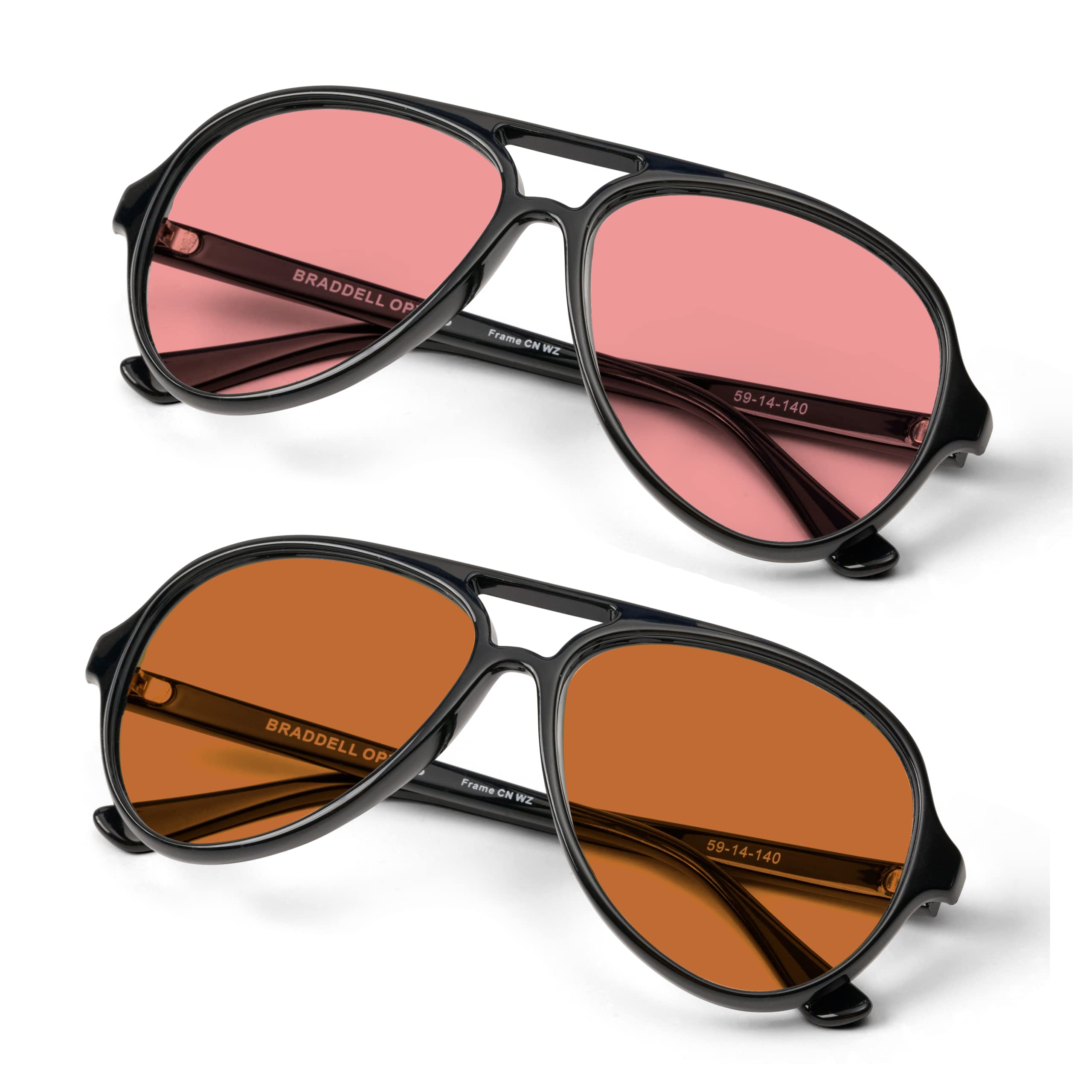 BRADDELL OPTICS etiqueta recubrimiento AR destacando menos reflejos