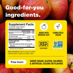 Bragg etiqueta nutricional enfocada mostrando ingredientes y transparencia
