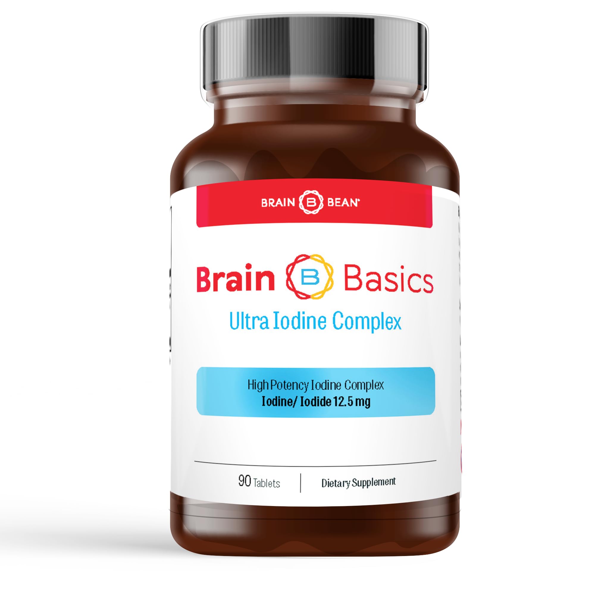 Brain Bean frasco frontal mostrando 90 tabletas y conveniencia