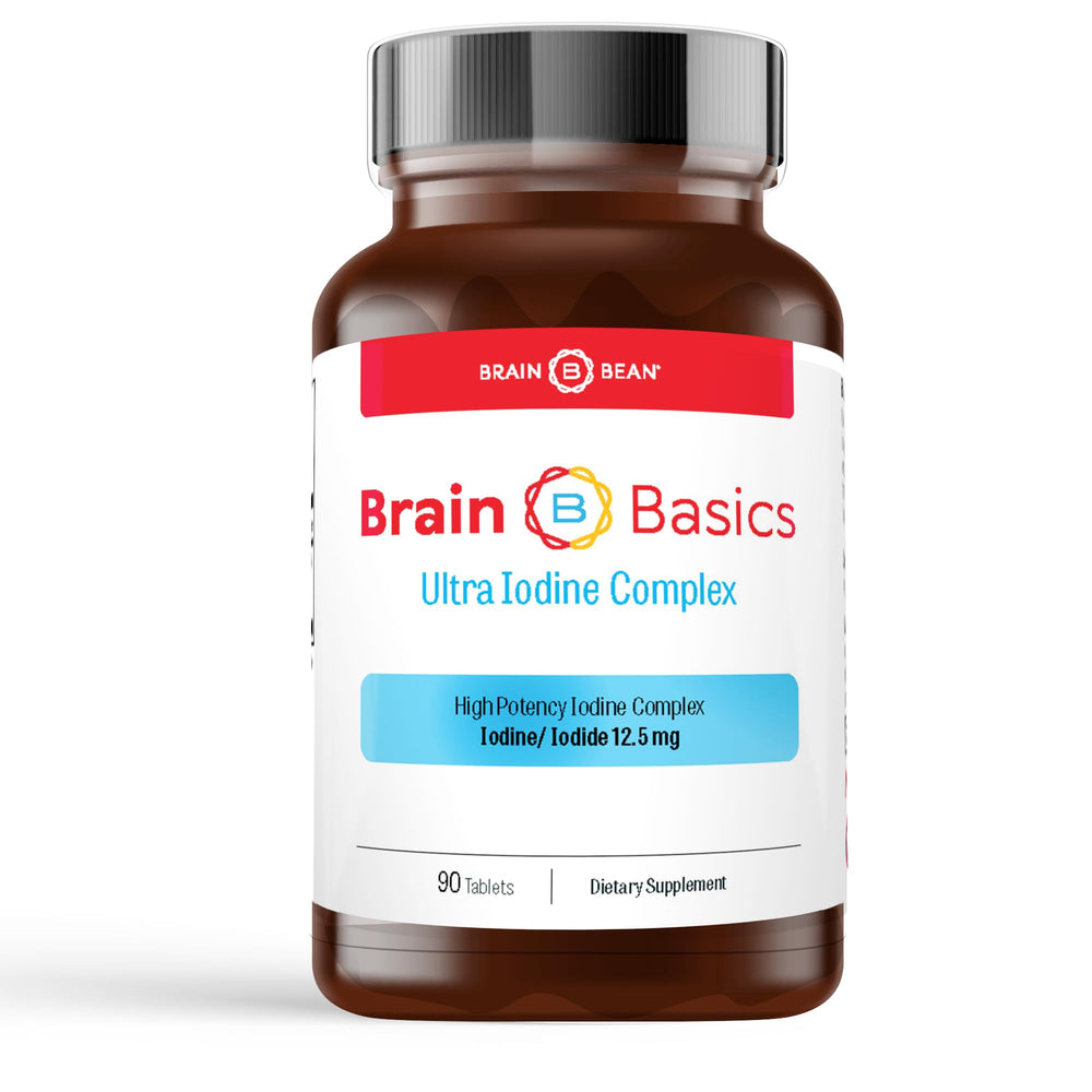 Brain Bean frasco frontal mostrando 90 tabletas y conveniencia