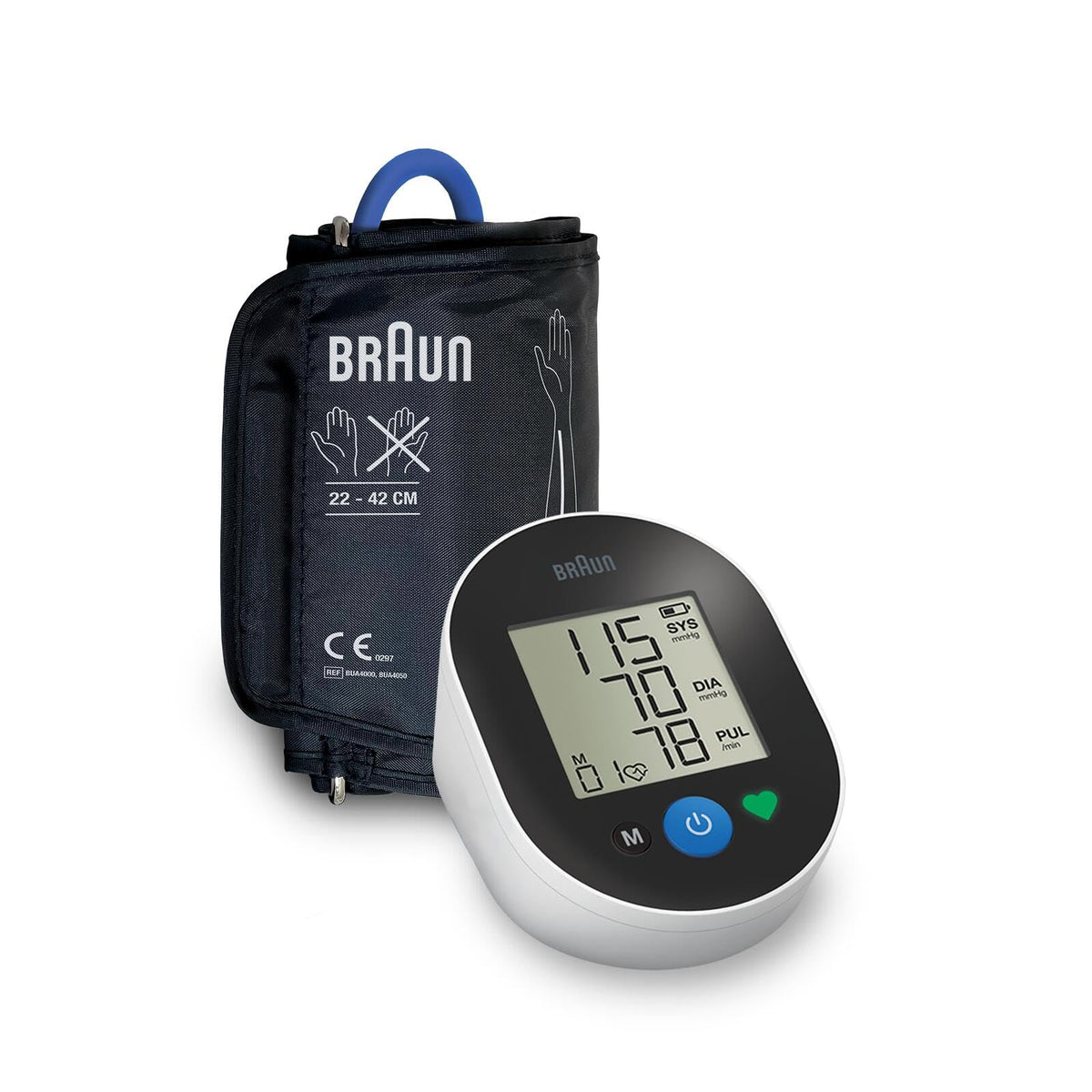 Braun ExactFit 2 vista frontal con pantalla clara que facilita lectura rápida