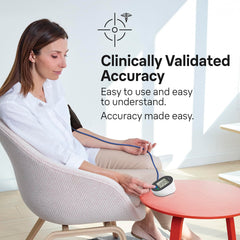 Braun ExactFit 2 pantalla encendida con indicadores por colores y valores visibles