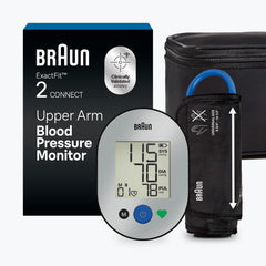 Braun ExactFit 2 Connect frontal mostrando pantalla clara y beneficios de lectura rápida