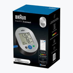 Contenido del paquete Braun ExactFit 2 Connect con estuche y pilas listos para usar