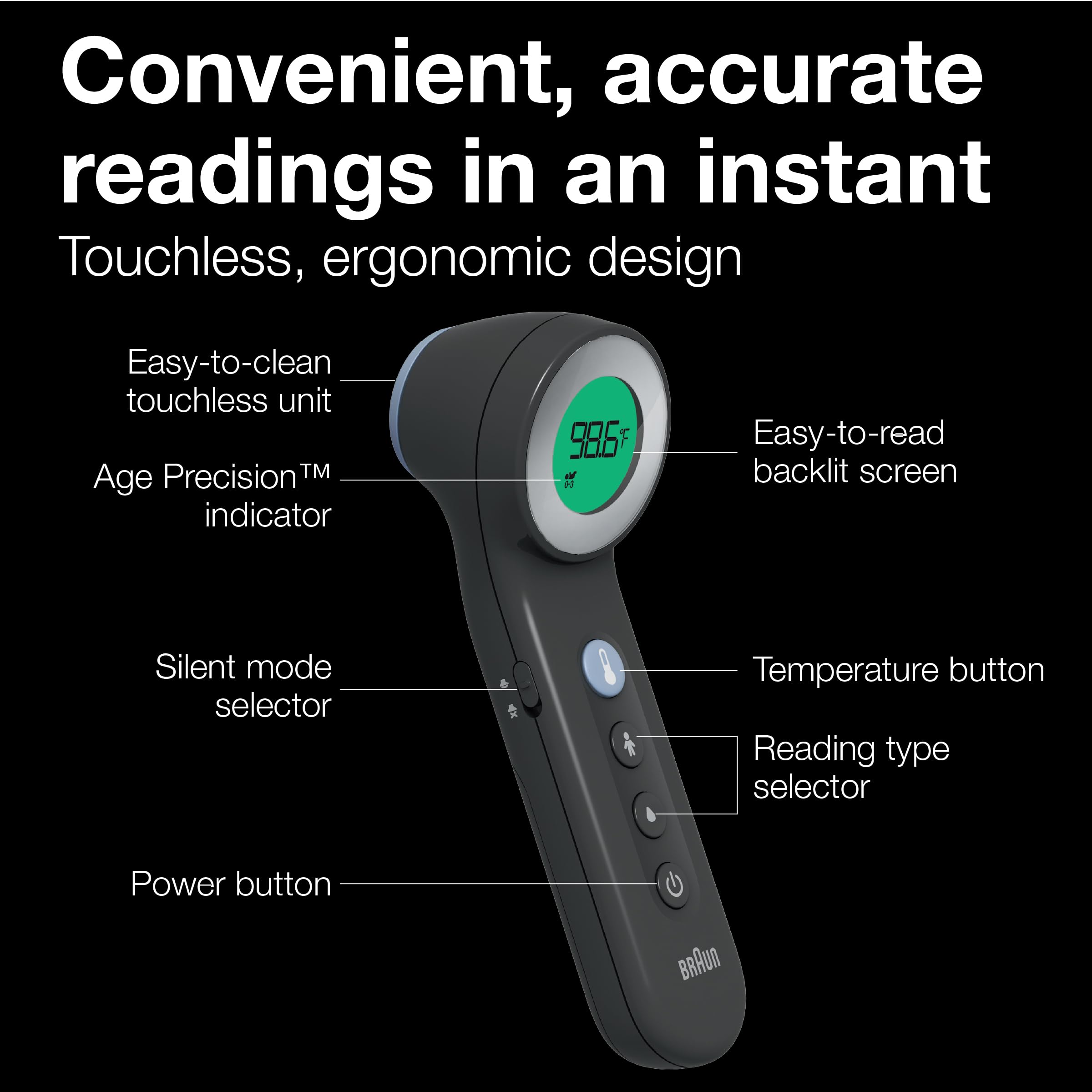 Braun Sensian 7 pantalla a color que indica resultado claro según edad