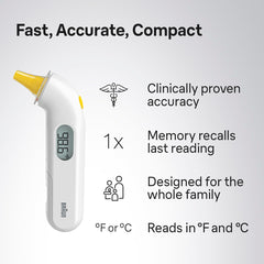 Braun ThermoScan 3 comparación de tamaño para entender escala