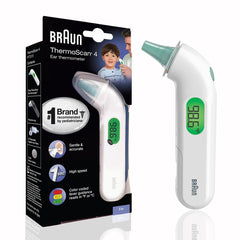 Braun ThermoScan 4 frontal mostrando diseño compacto y lectura rápida