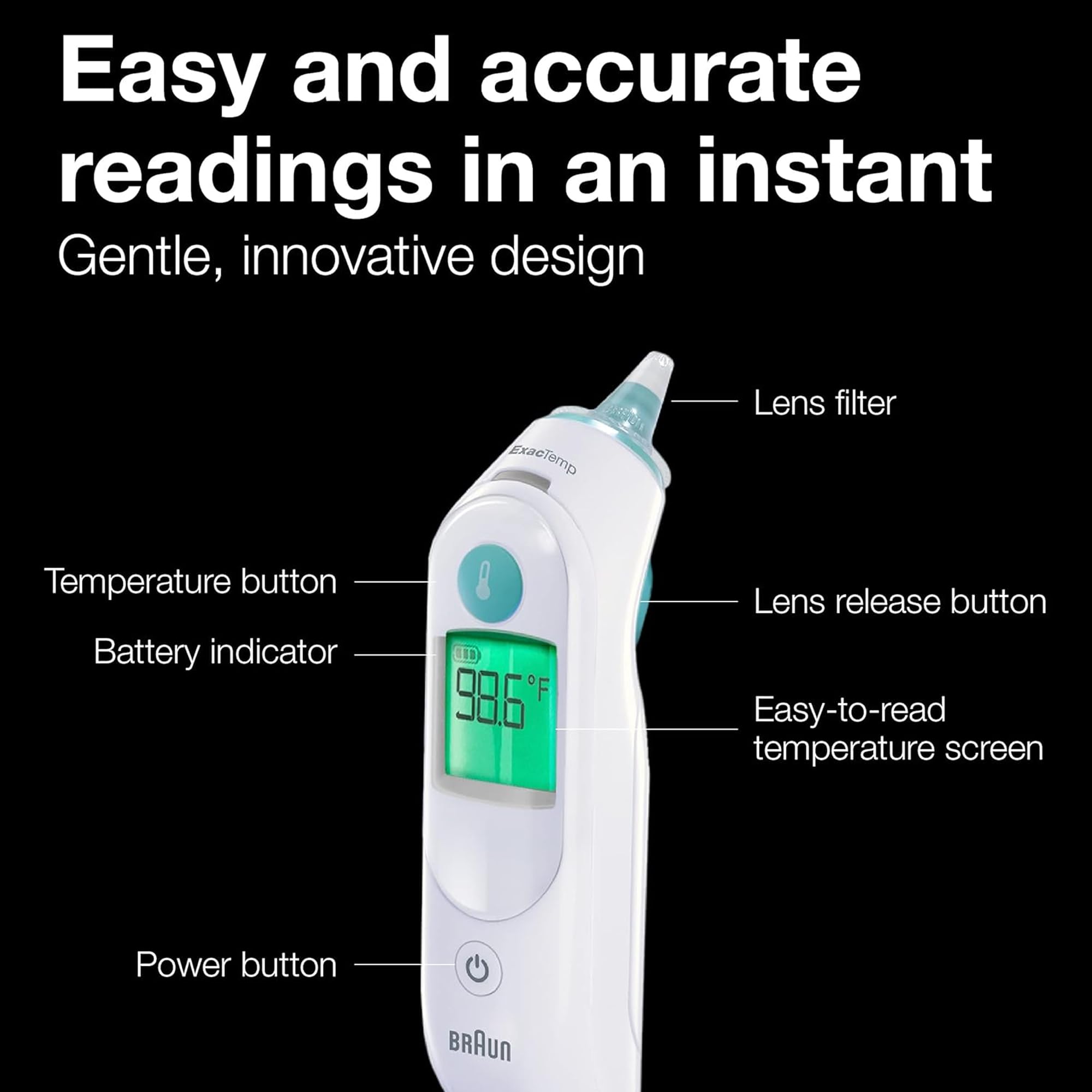 Braun ThermoScan 6 filtros desechables que mantienen la higiene familiar
