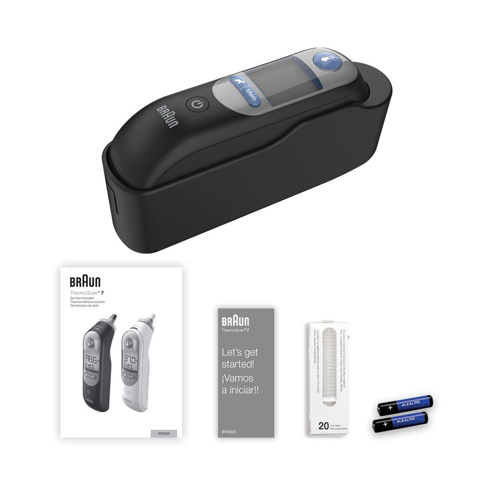 Braun ThermoScan 7 envase y manual listos para uso familiar