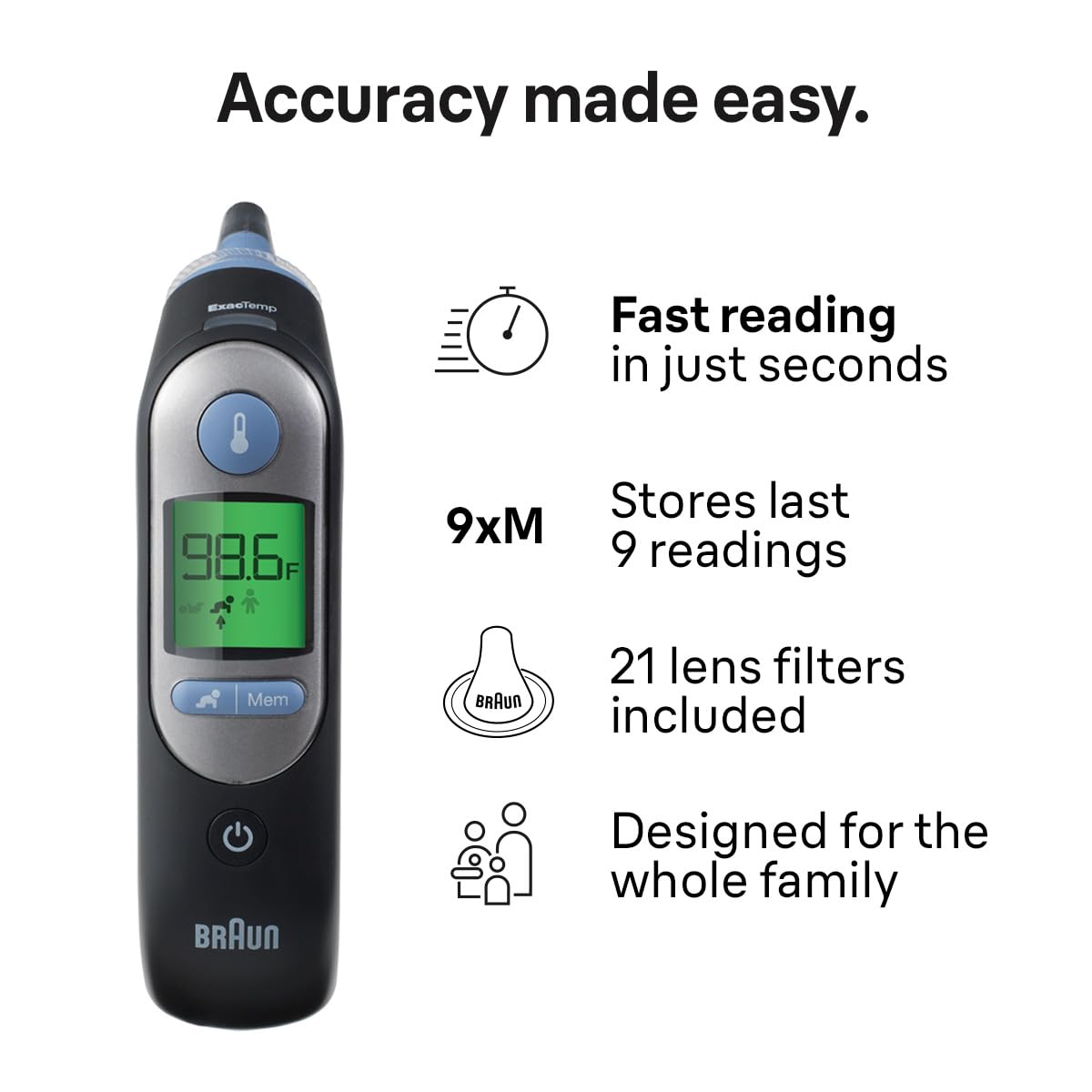 Braun ThermoScan 7 fundas desechables para higiene y seguridad