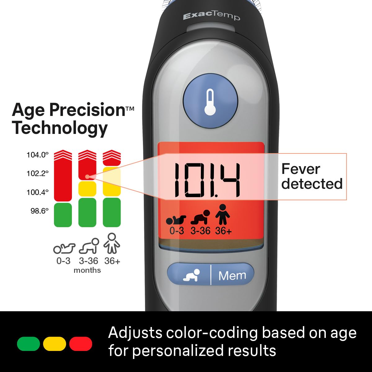 Braun ThermoScan 7 pantalla color codificada facilita interpretación