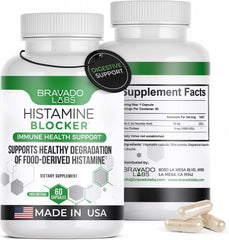Bravado Labs frasco frontal mostrando la etiqueta y beneficio digestivo