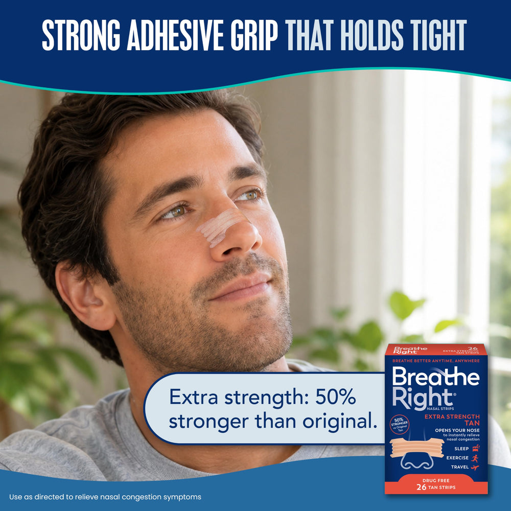 Breathe Right tira en ambiente de dormitorio mostrando descanso y confort