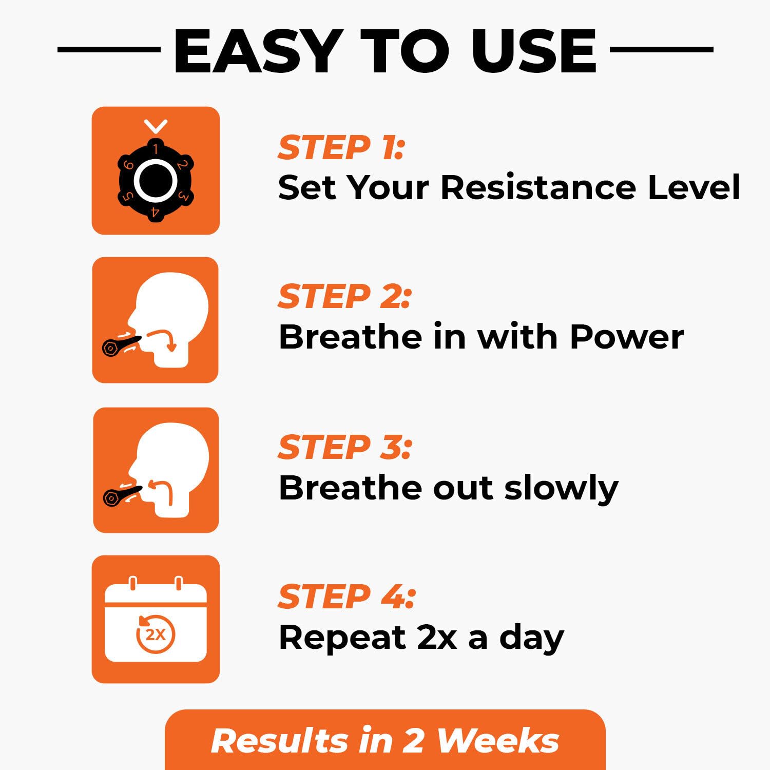 Breather Fit junto a mano para mostrar tamaño compacto y transporte